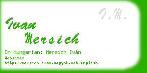 ivan mersich business card